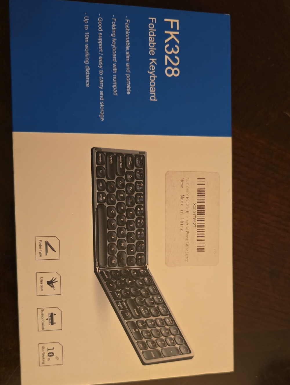 FK328 Foldable Keyboard - Black